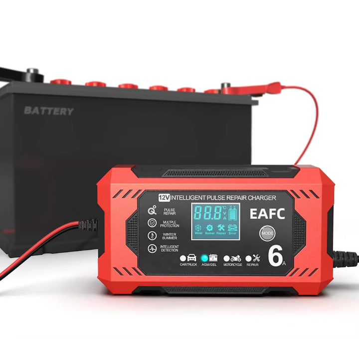 Έξυπνος Φορτιστής Μπαταρίας Αυτοκινήτου 12V/24V - Οθόνη LCD & Αυτόματη Προστασία