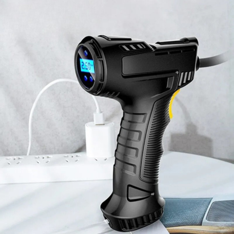 Bärbar Luftkompressor — Intelligent Pump med LCD-skärm