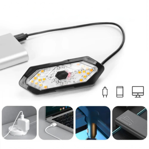 مصباح إشارة دراجة - قابلة للشحن والتحكم عن بعد