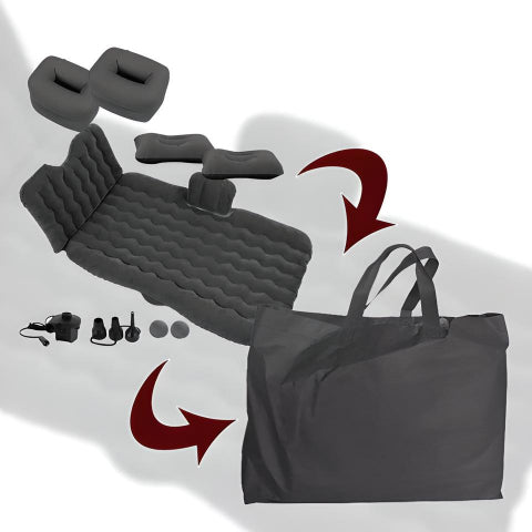 Vzduchová matrace pro zadní sedadlo auta – praktická a snadno instalovatelná