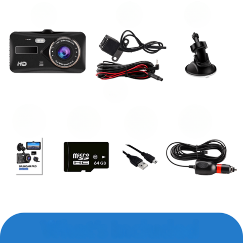 Front and Rear Dashcam – Continuous Surveillance of Your Vehicle