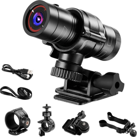 كاميرا مضادة للماء للدراجة والخوذة - مثالية للدراجات النارية وركوب الدراجات