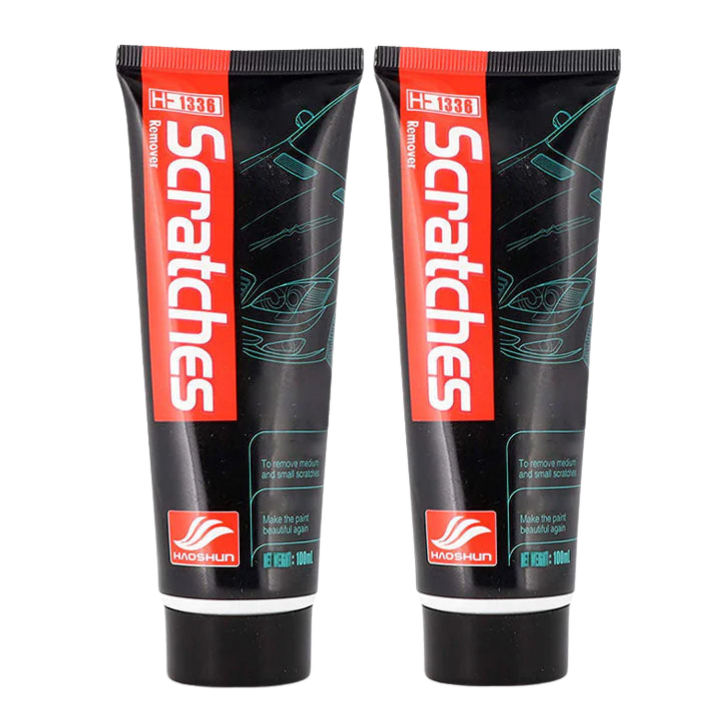 Kit til at fjerne ridser fra bil – Restaureringscreme til maling + Applikatorpude