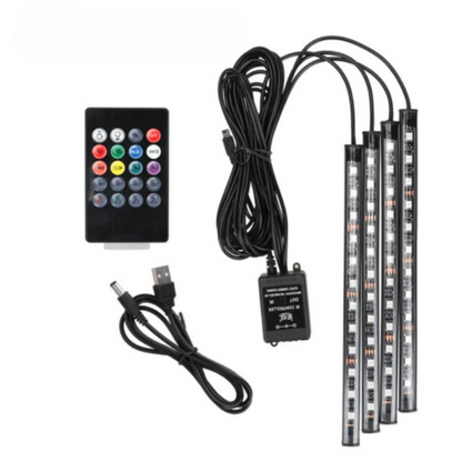 Sisäiset LED-nauhat äänen synkronoinnilla 