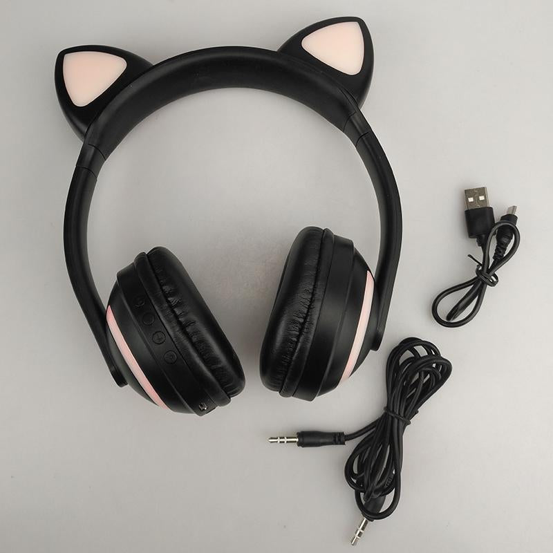 Podświetlany zestaw słuchawkowy Bluetooth Cat Ears - komfort słuchania i oryginalny styl