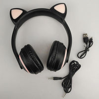 Podświetlany zestaw słuchawkowy Bluetooth Cat Ears - komfort słuchania i oryginalny styl