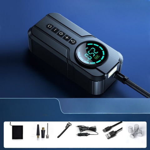 Tragbarer Luftkompressor – Hochpräzises LED-Display 