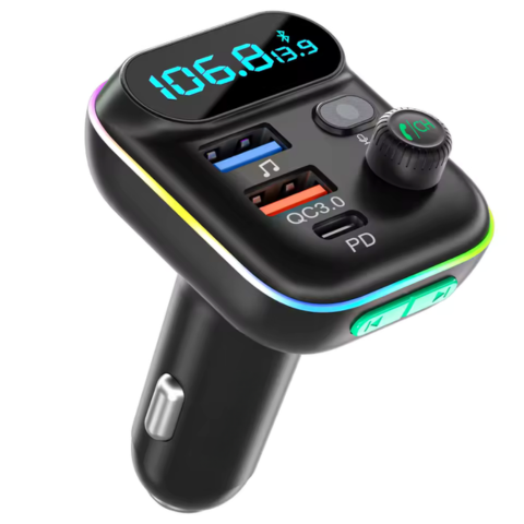 Bluetooth FM vysílač pro auto — Jasné hovory a bezdrátová hudba 