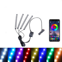 LED Ambient Bil Lys – Multifarvede Lys Reaktive Til Lyd 