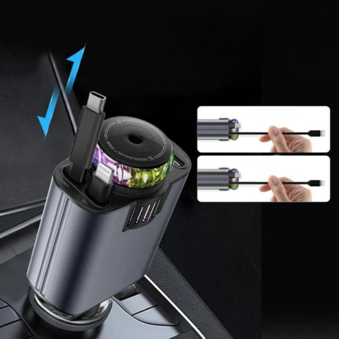 Multifunction Car Charger — Fast Charge & Aroma Diffuser 