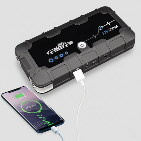 12V 2000A バッテリースターター — 急速充電 & マルチユース 