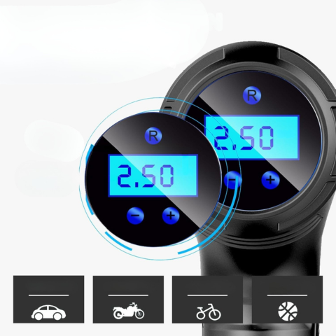 Bärbar Luftkompressor — Intelligent Pump med LCD-skärm 