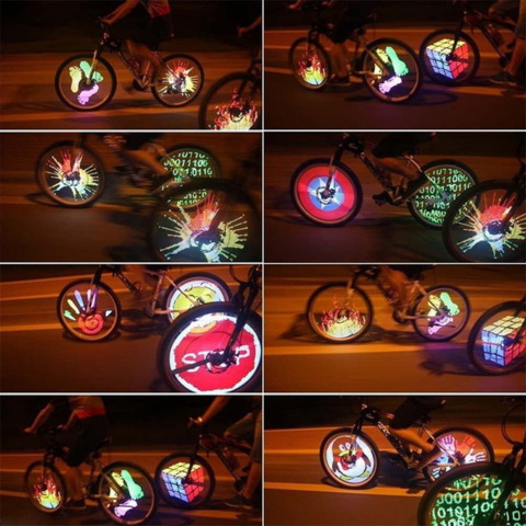 Lámpara LED Personalizable – Para Ruedas De Bicicleta 