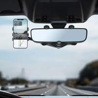 Unterstützung Telefon Rückspiegel – Verstellbarer Winkel und stabile Befestigung 