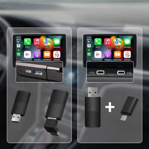 מתאם CarPlay אלחוטי – חיבור אוטומטי עבור מערכות OEM 