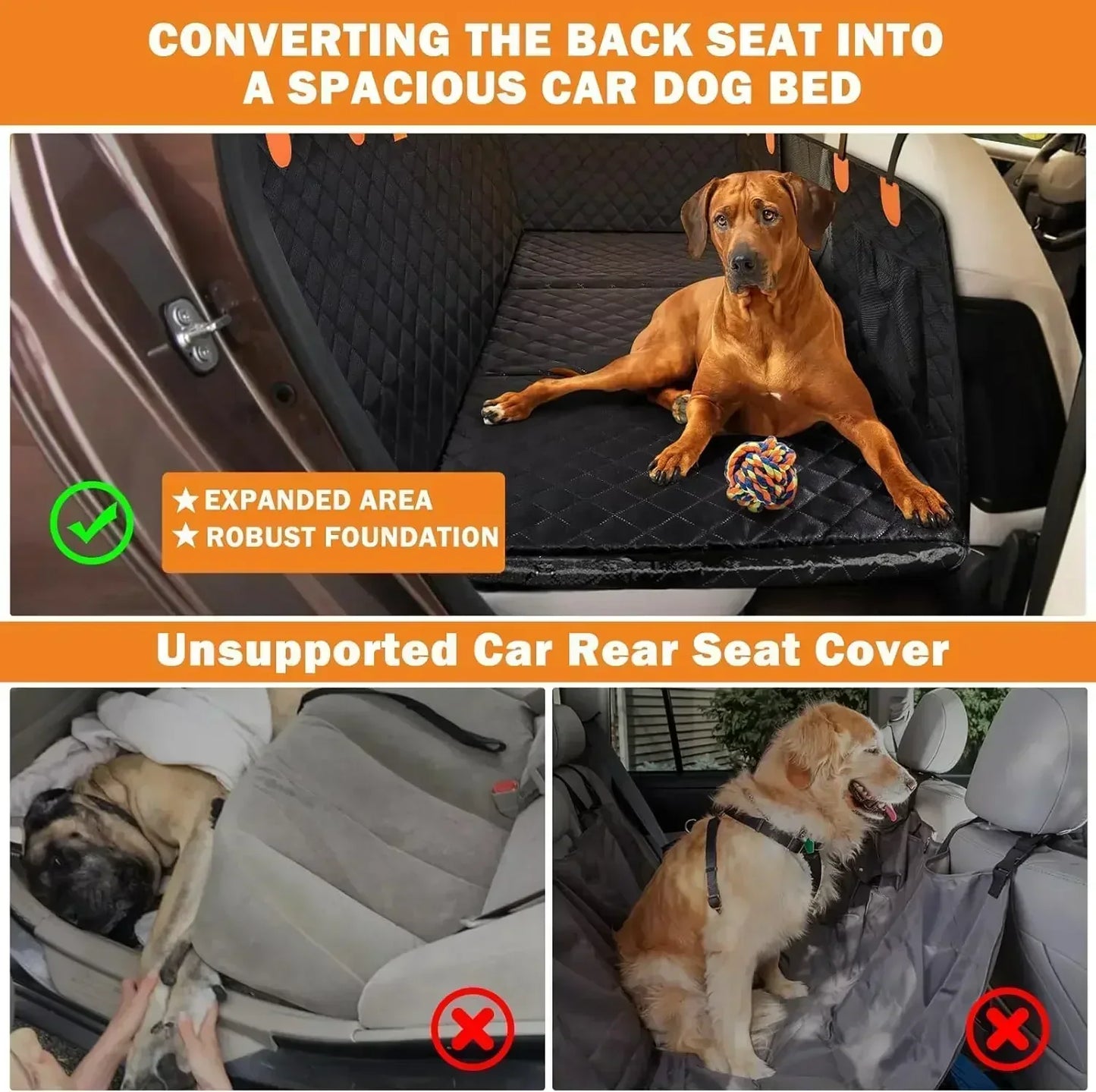 Zitplaatshoes Auto Voor Hond – Waterdicht & Antislip Met Veiligheidsharnas 