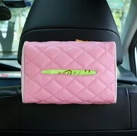 Boîte À Mouchoirs Auto z PU kůže – Upevnění sluneční clony nebo opěrky hlavy 