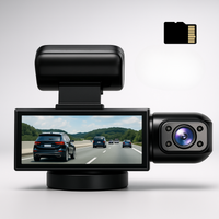 Dashcam Dublu Full HD Mașină - Viziune Nocturnă + Cameră Interioară 