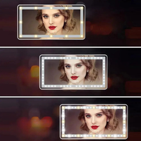 Lusterko samochodowe LED do makijażu - kompaktowa konstrukcja i regulowane światło