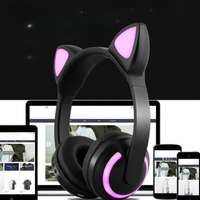 Podświetlany zestaw słuchawkowy Bluetooth Cat Ears - komfort słuchania i oryginalny styl