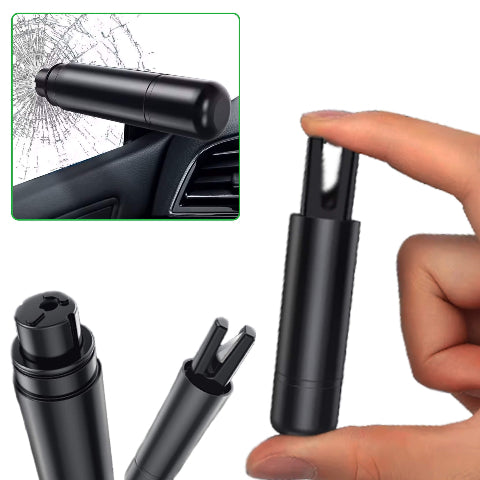 Martillo de Emergencia para Coche – Rompe-Ventanas y Corta-Cinturones 